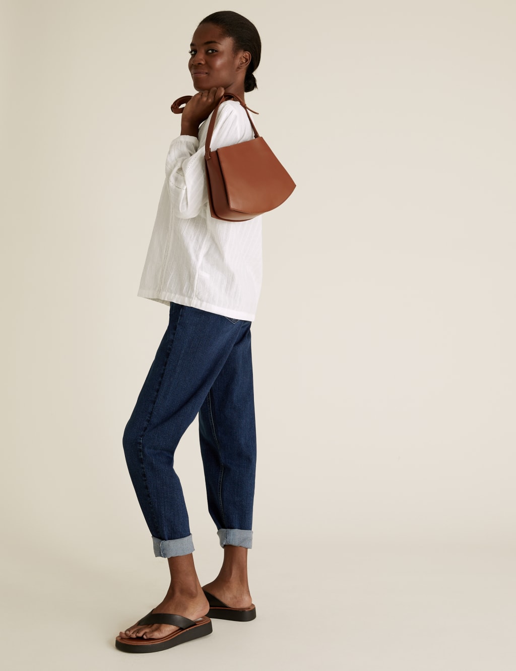 Leather Cross Body Bag M S Collection M S