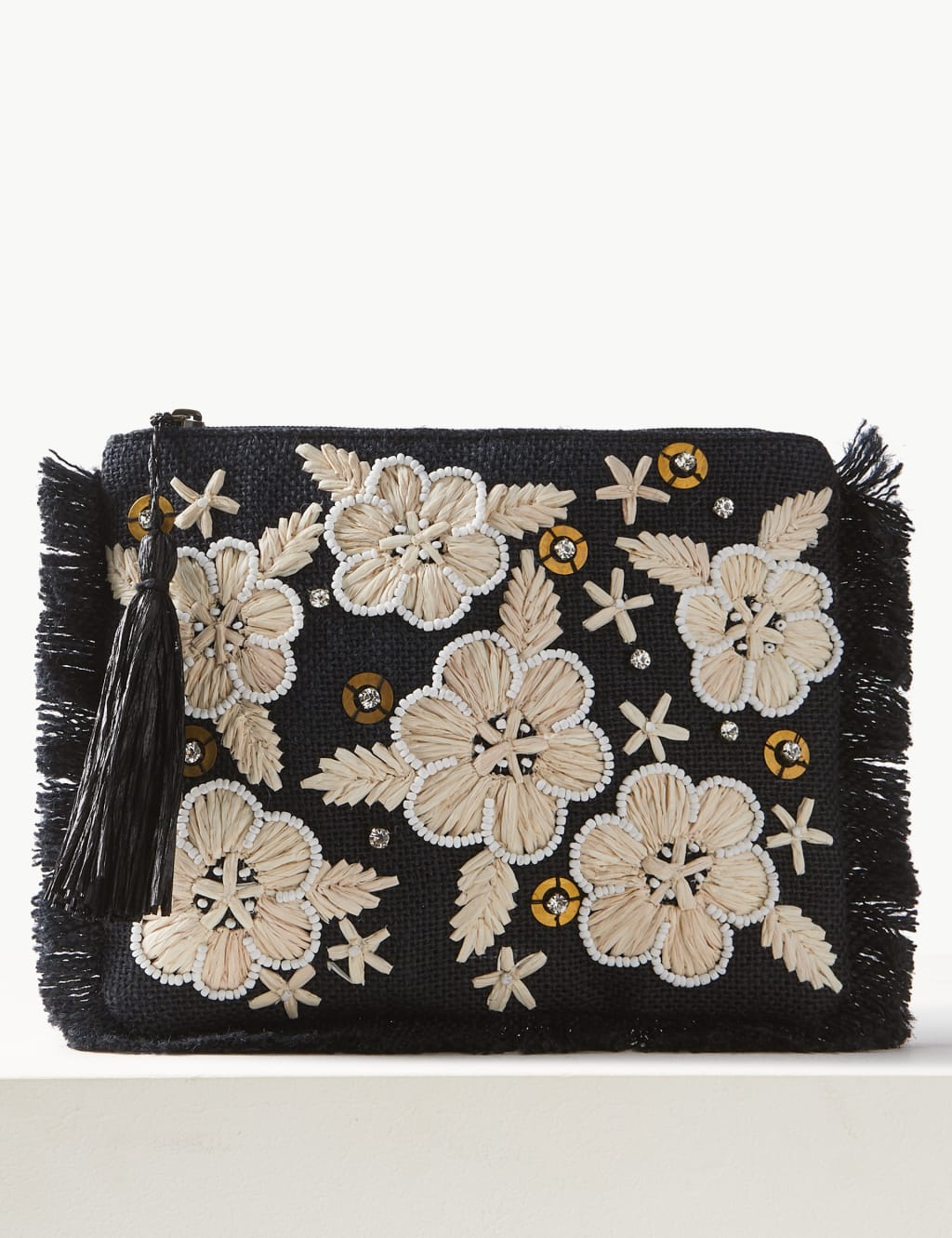 Embroidered clutch hotsell