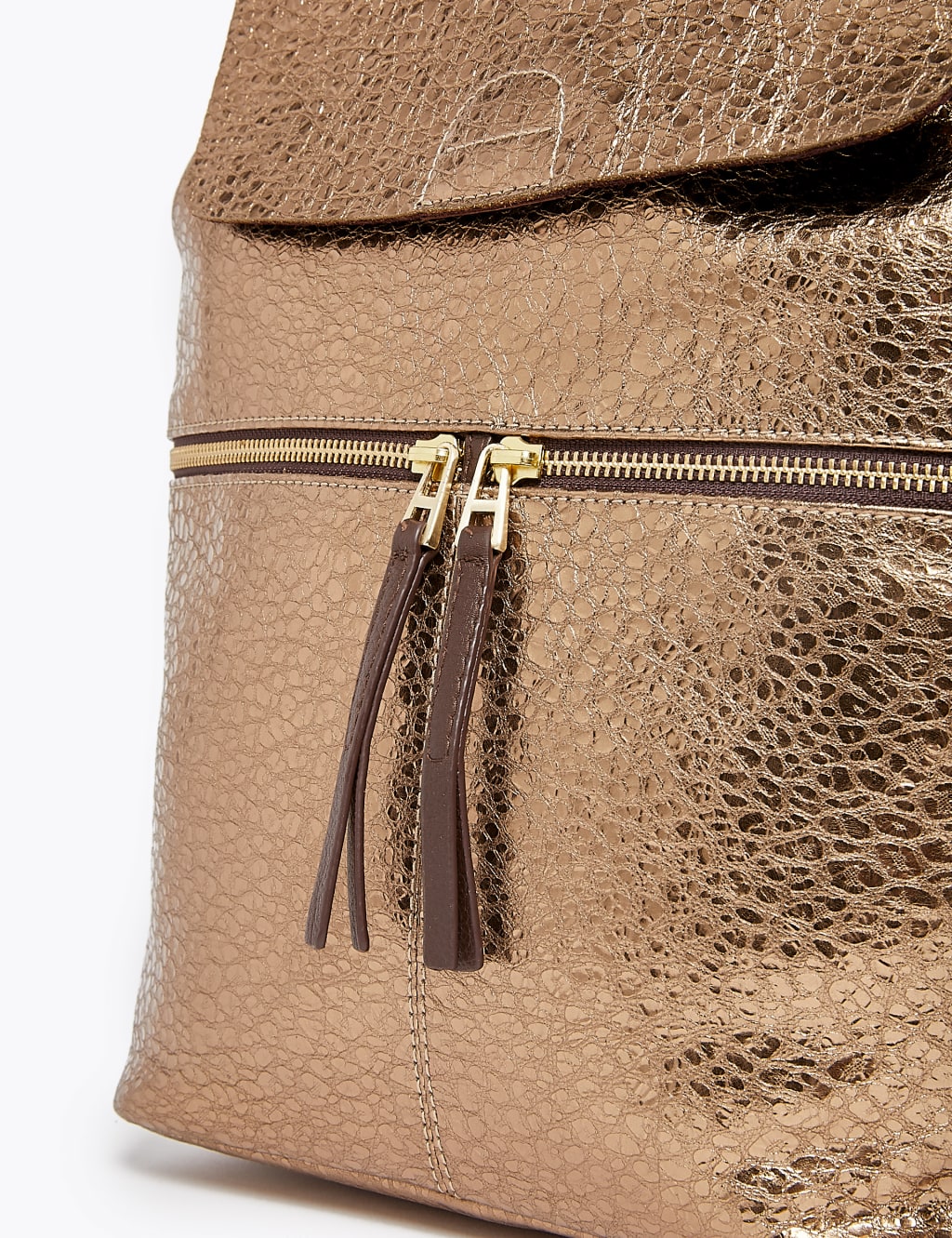 Leather Metallic Backpack Bag 6 of 6