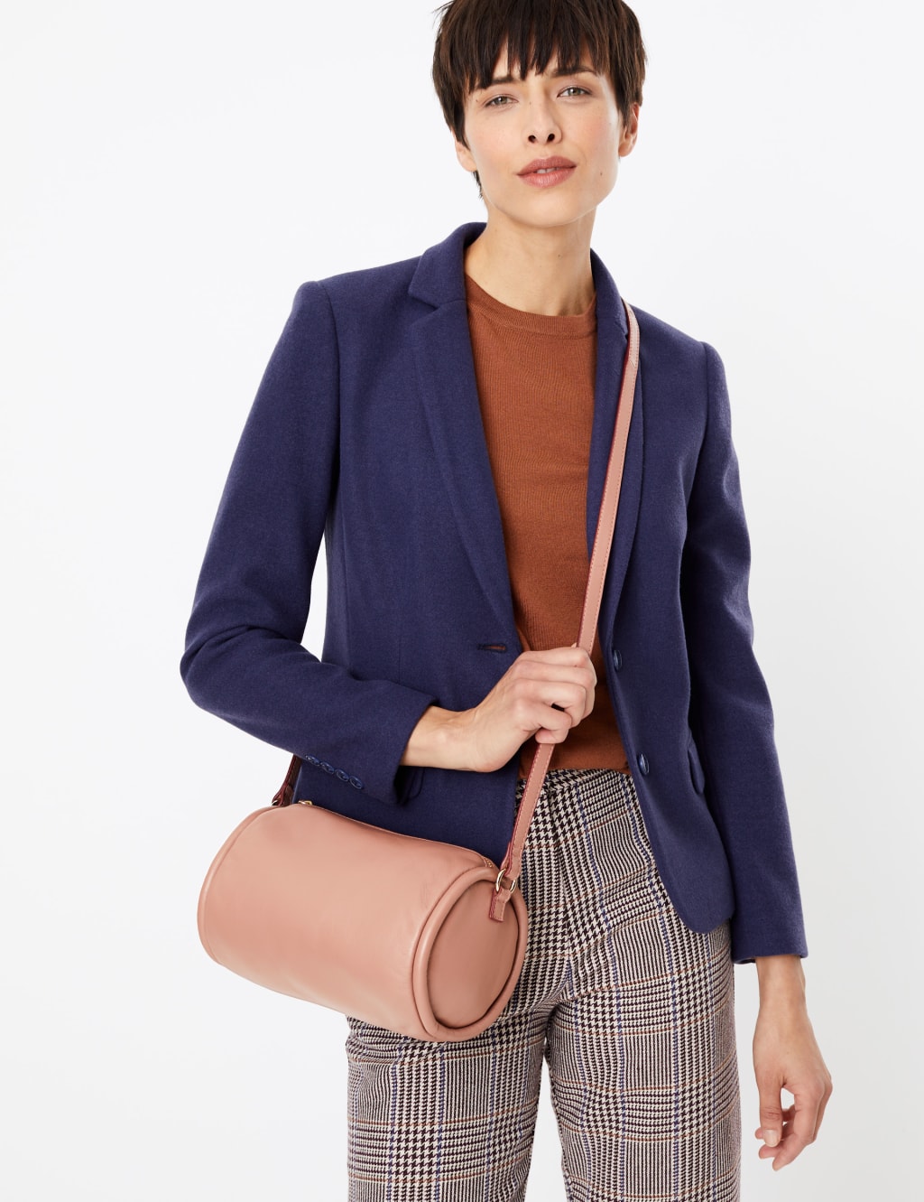 Leather barrel bag hotsell