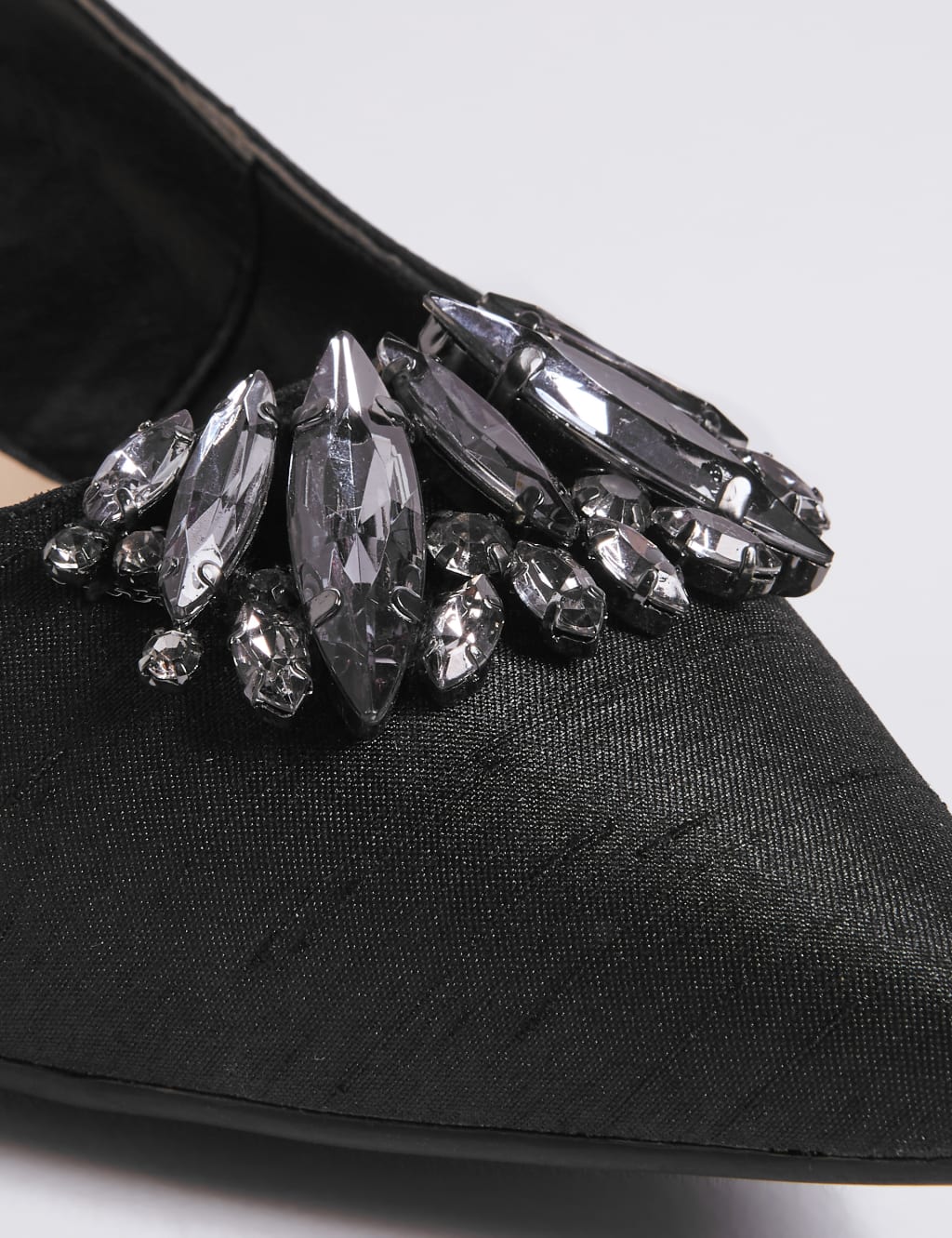 Block Heel Jewel Pointed Toe Court Shoes 6 of 6