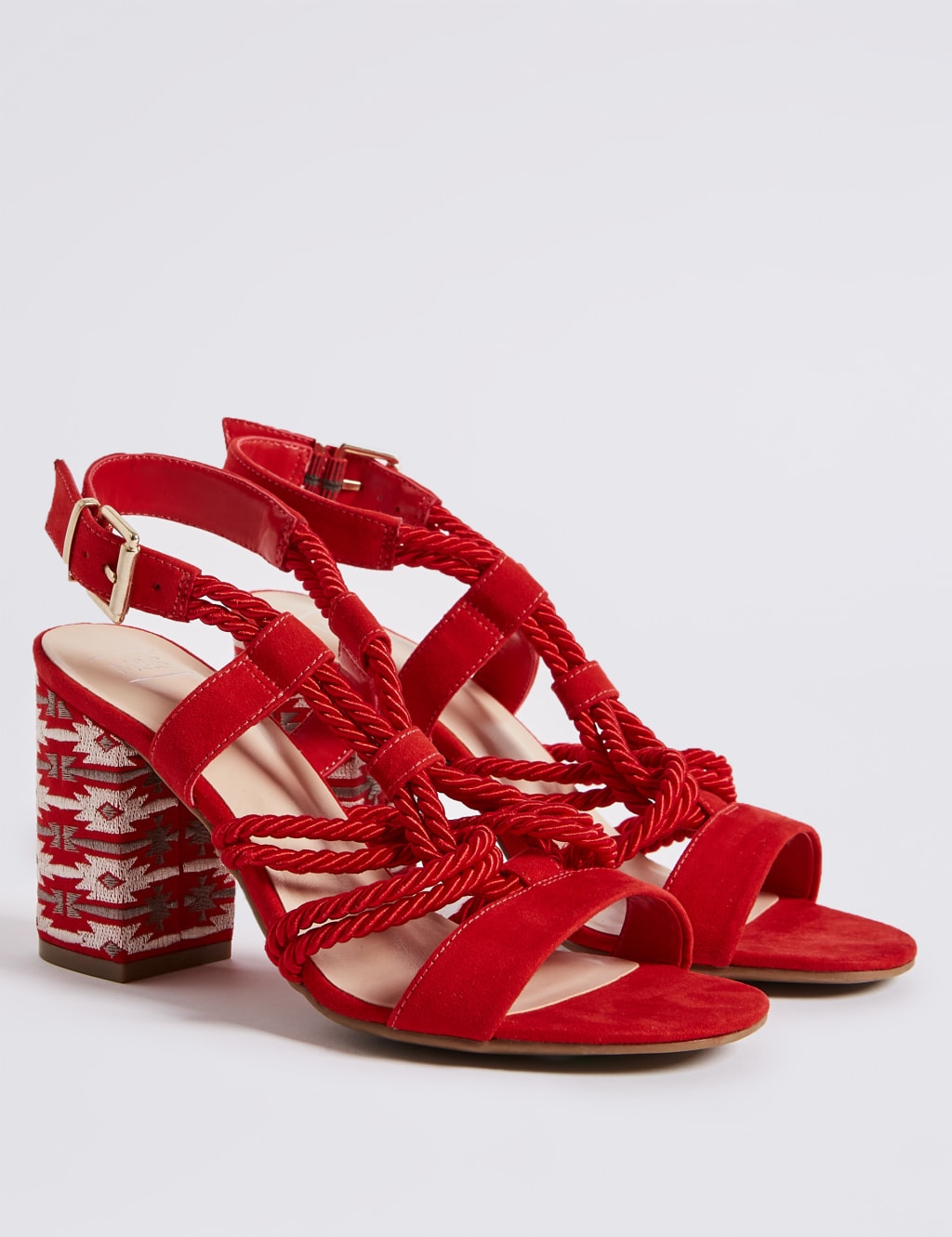 Block Heel Rope Sandals 3 of 6