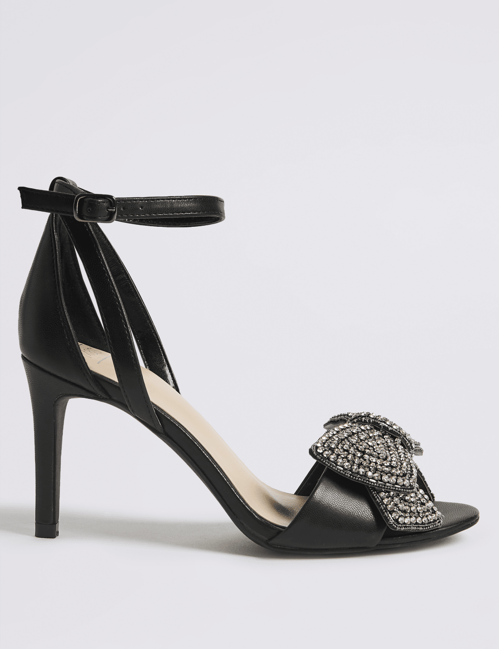 Stiletto Heel Jewelled Bow Sandals 2 of 6