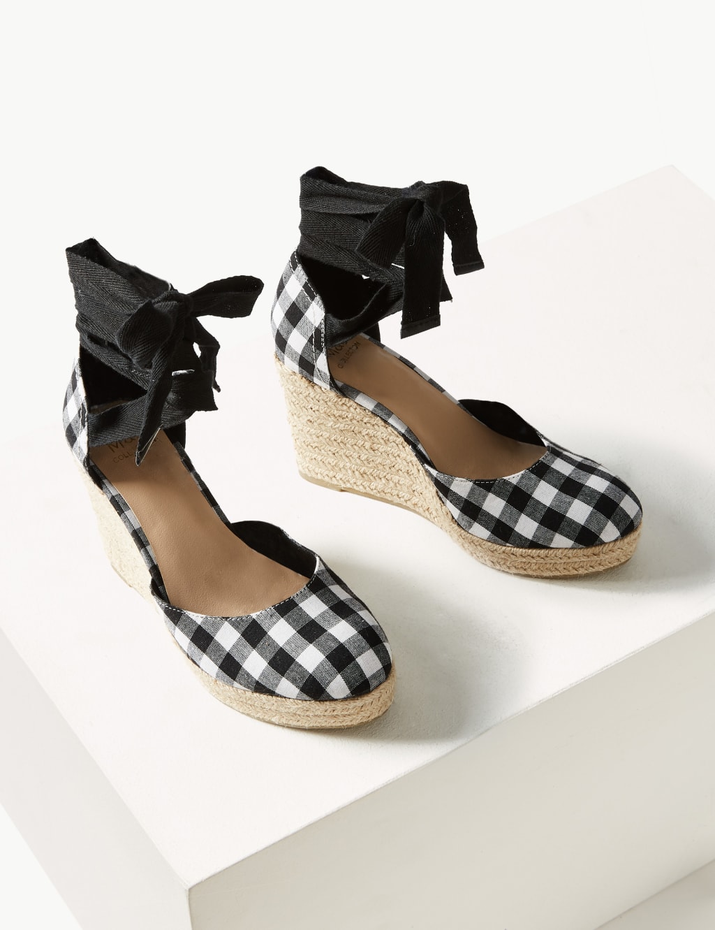 Wedge Heel Checked Espadrille Sandals 3 of 5