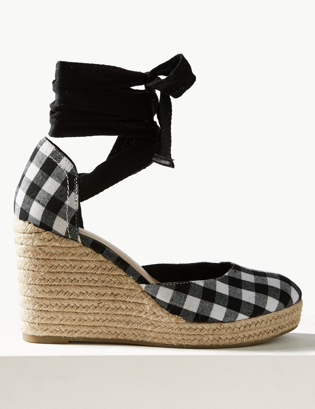 Wedge Heel Checked Espadrille Sandals 2 of 5