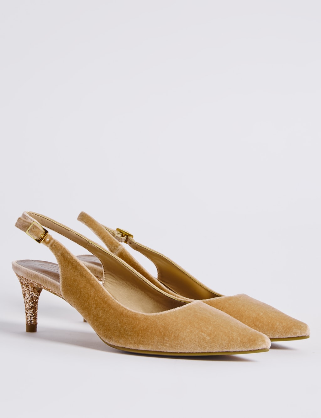 Kitten Heel Slingback Court Shoes 3 of 6