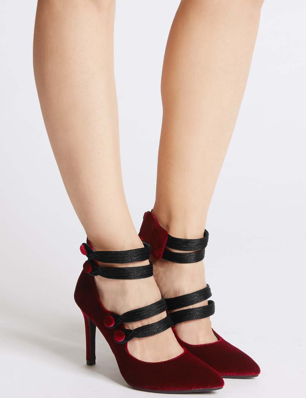 Stiletto Back Zip Court Shoes 1 of 6