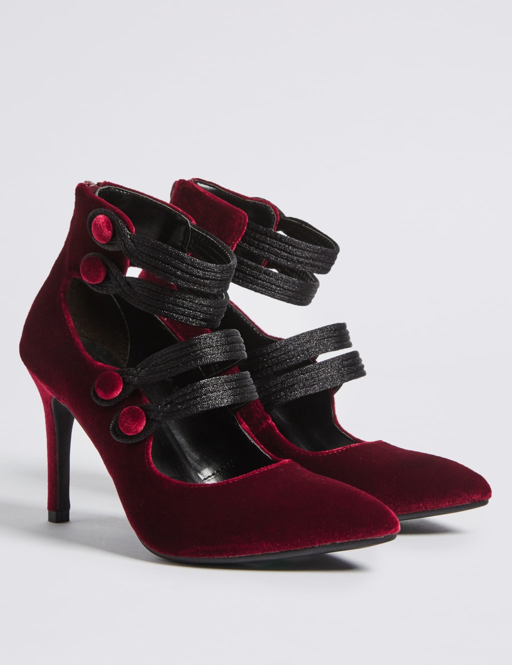 Stiletto Back Zip Court Shoes 3 of 6