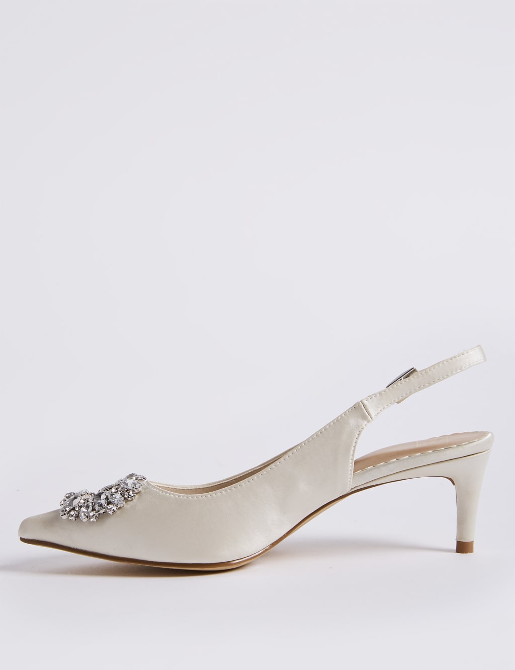 Kitten Heel Jewel Pointed Toe Court Shoes M S Collection M S