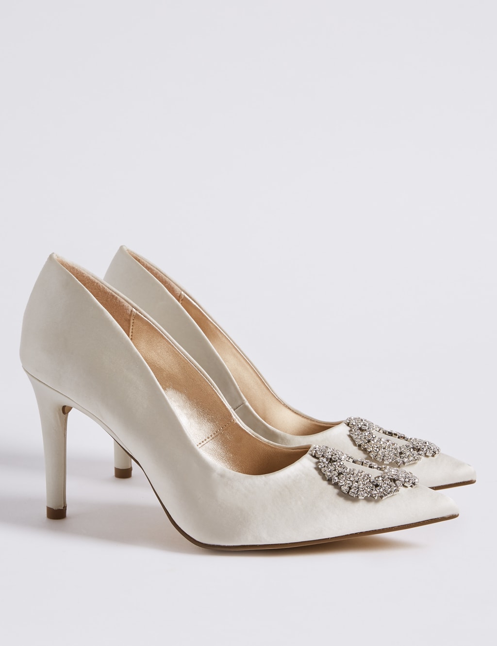 Stiletto Heel Jewel Pointed Toe Court Shoes M S Collection M S