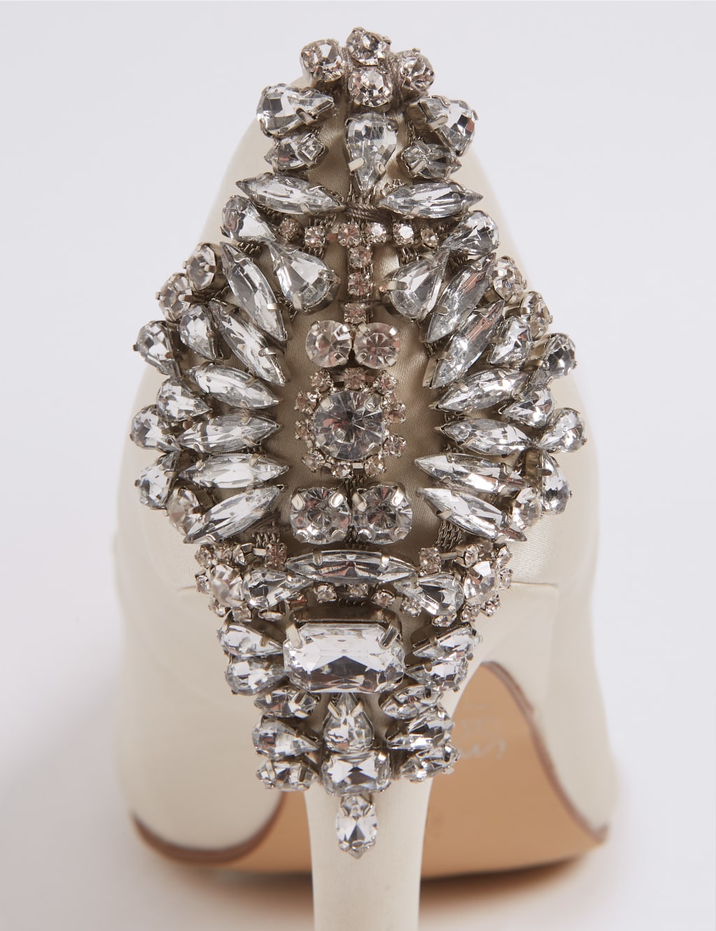 Stiletto Heel Jewel Back Court Shoes M S Collection M S