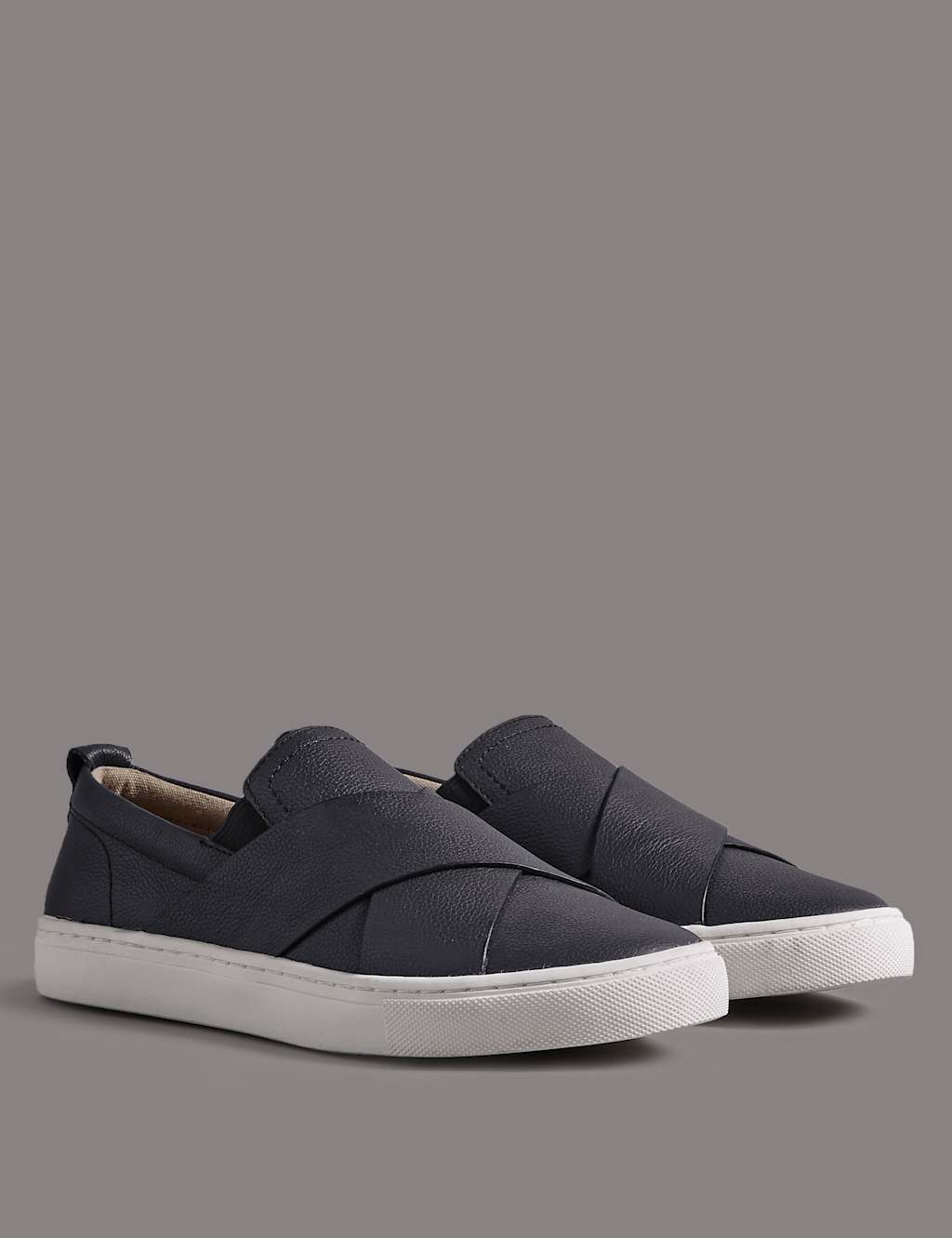 Leather Cross Strap Trainers 3 of 6