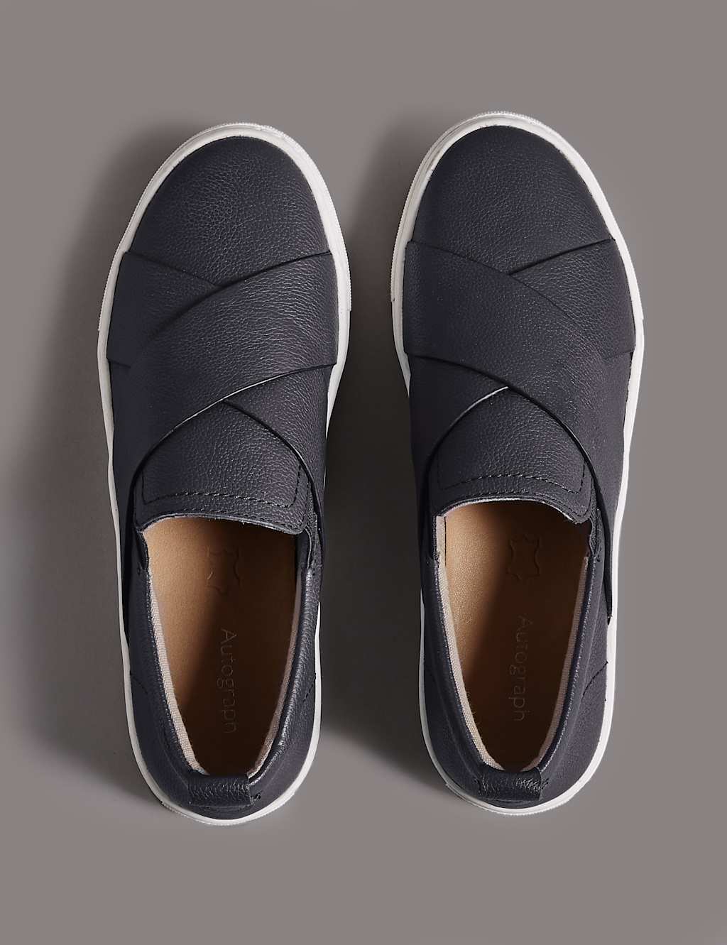 Leather Cross Strap Trainers 4 of 6