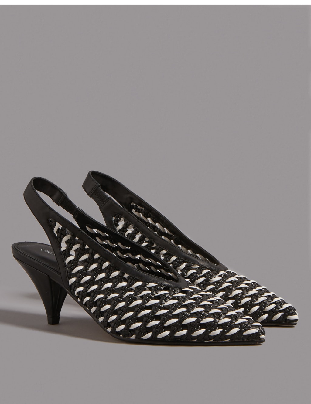 Leather Slingback Court Shoes 3 of 6