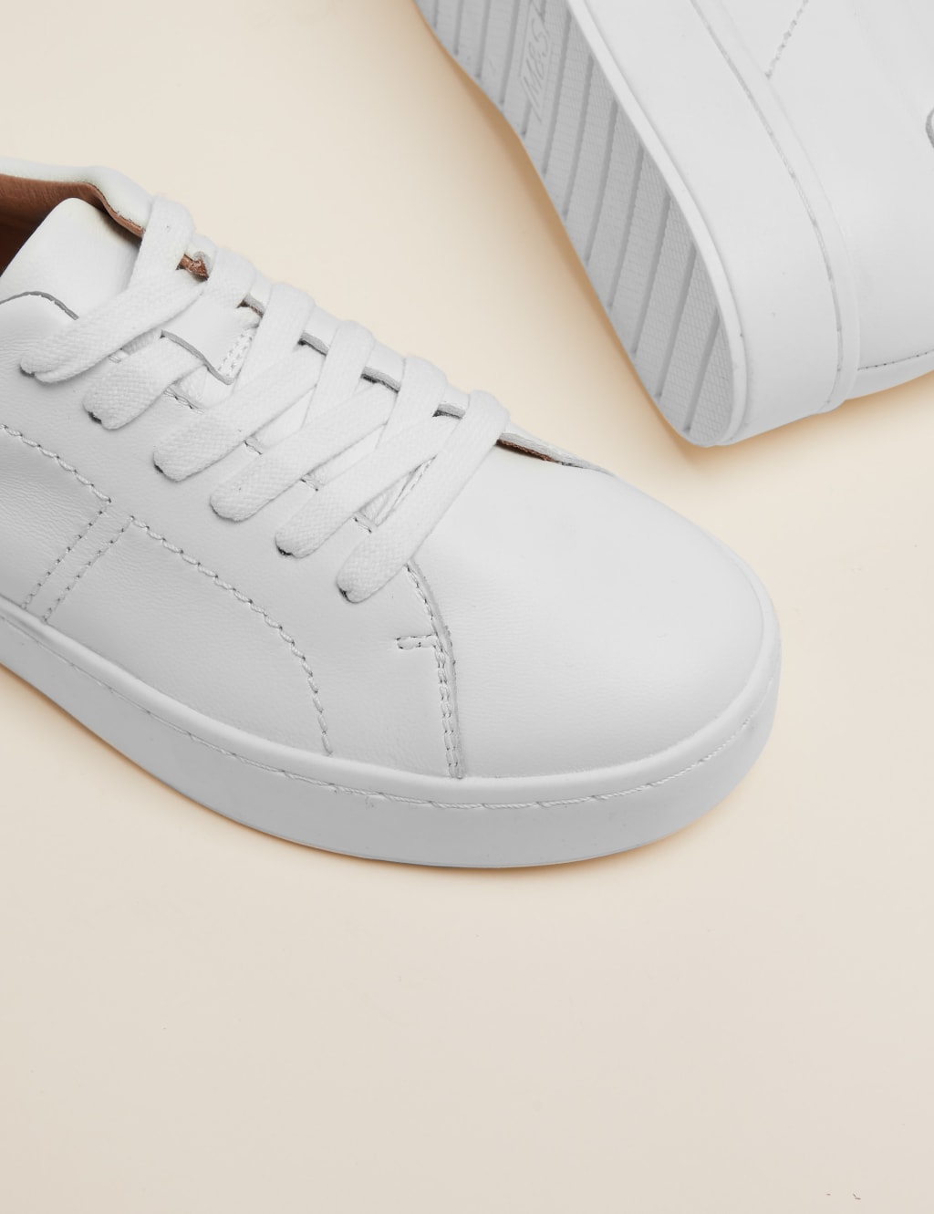 Leather Lace Up Trainers M S Collection M S