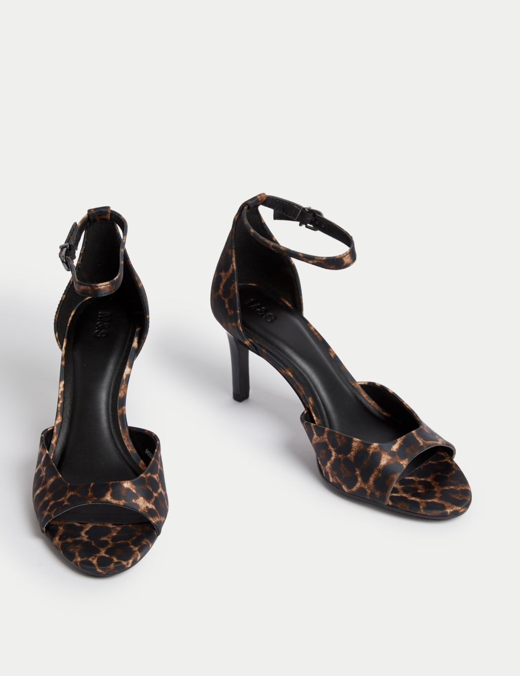 Satin Peep Toe Sandals M S Collection M S