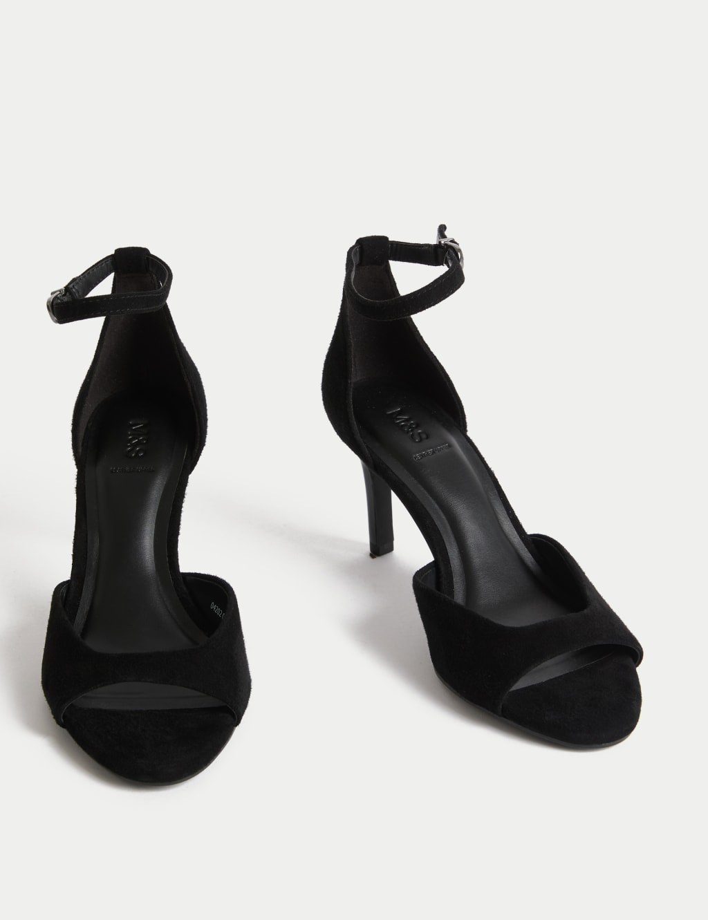 Suede Ankle Strap Stiletto Heel Sandals 2 of 3