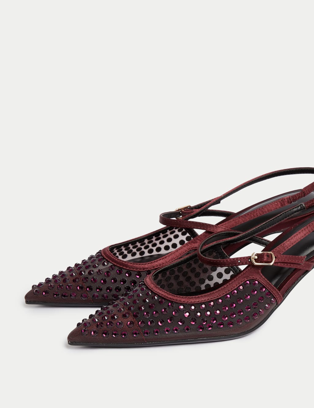 Sparkle Kitten Heel Slingback Shoes M S Collection M S