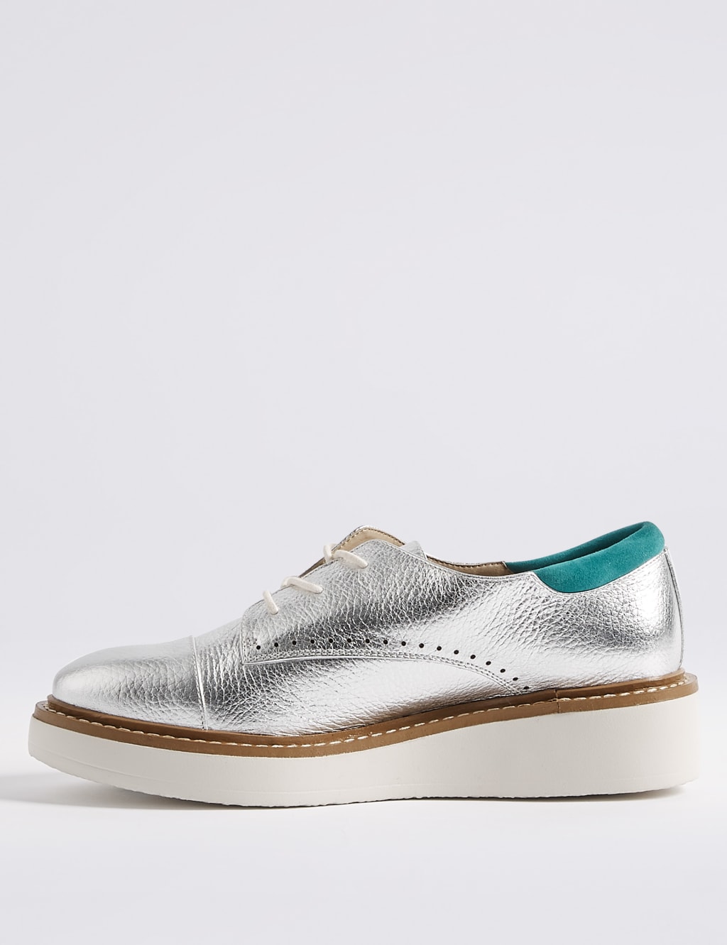 Leather Flatform Brogue Shoes 5 of 6