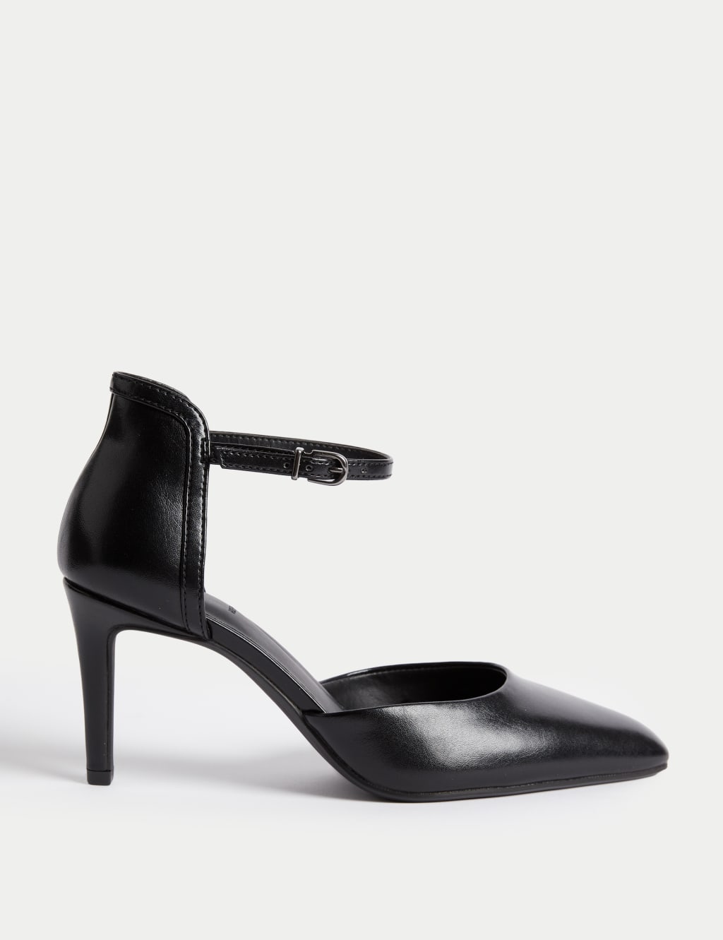 Wide Fit Ankle Strap Court Shoes M S Collection M S