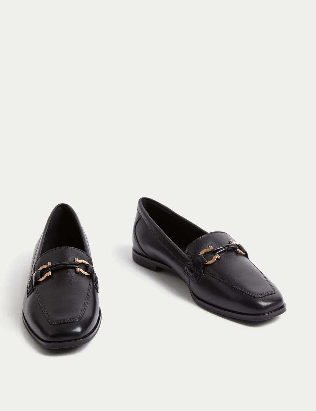 Leather Trim Square Toe Loafers 2 of 3