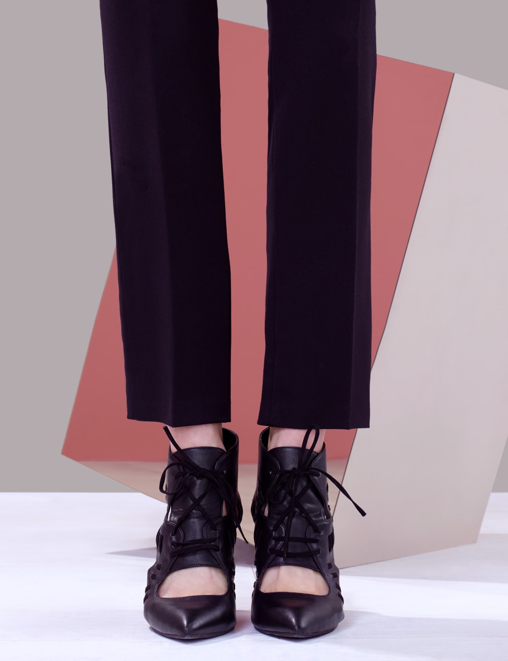 Lace up Cut Out Boots M S Collection M S