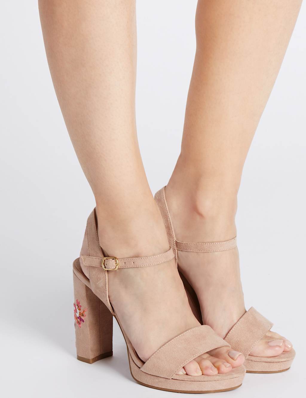 Wide Fit Angular Heel Platform Sandals 1 of 6