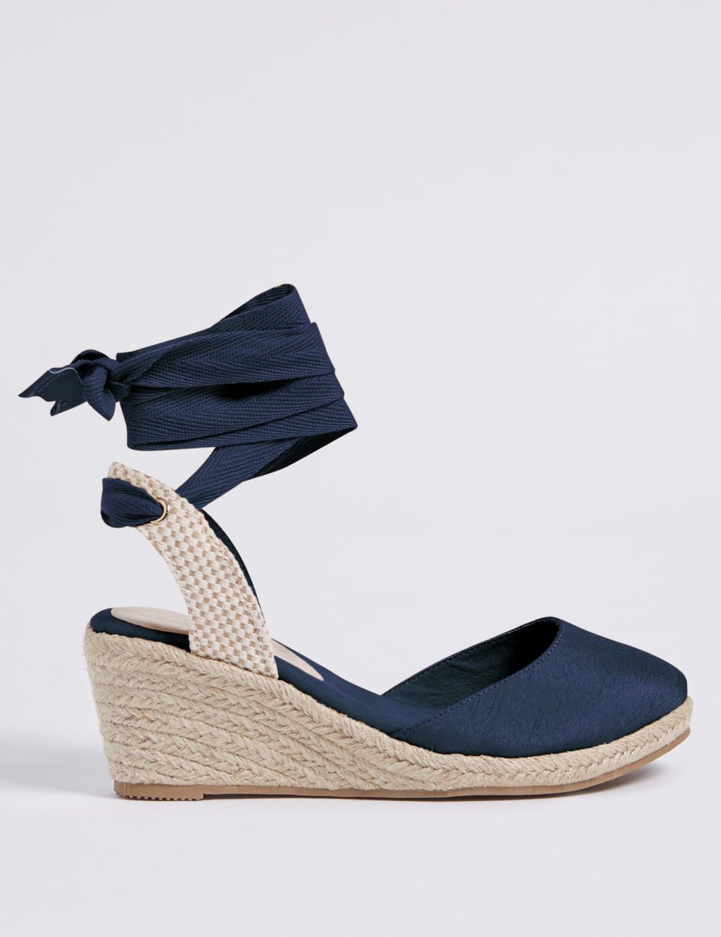 Wide Fit Wedge Heel Lace-up Espadrilles 2 of 6