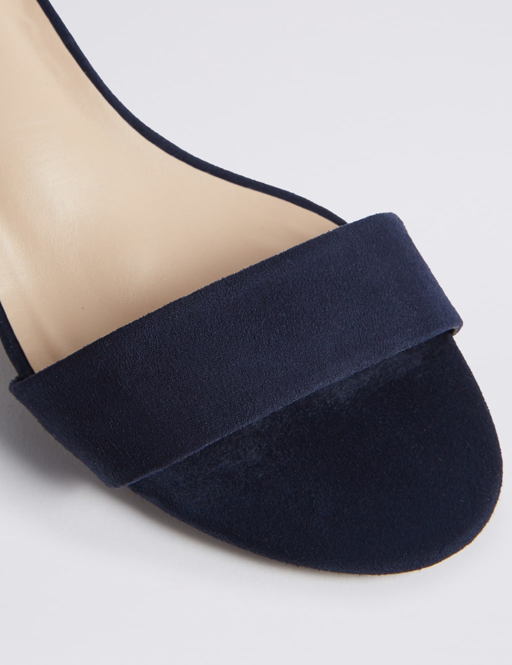 Wide fit navy block heel sandals on sale