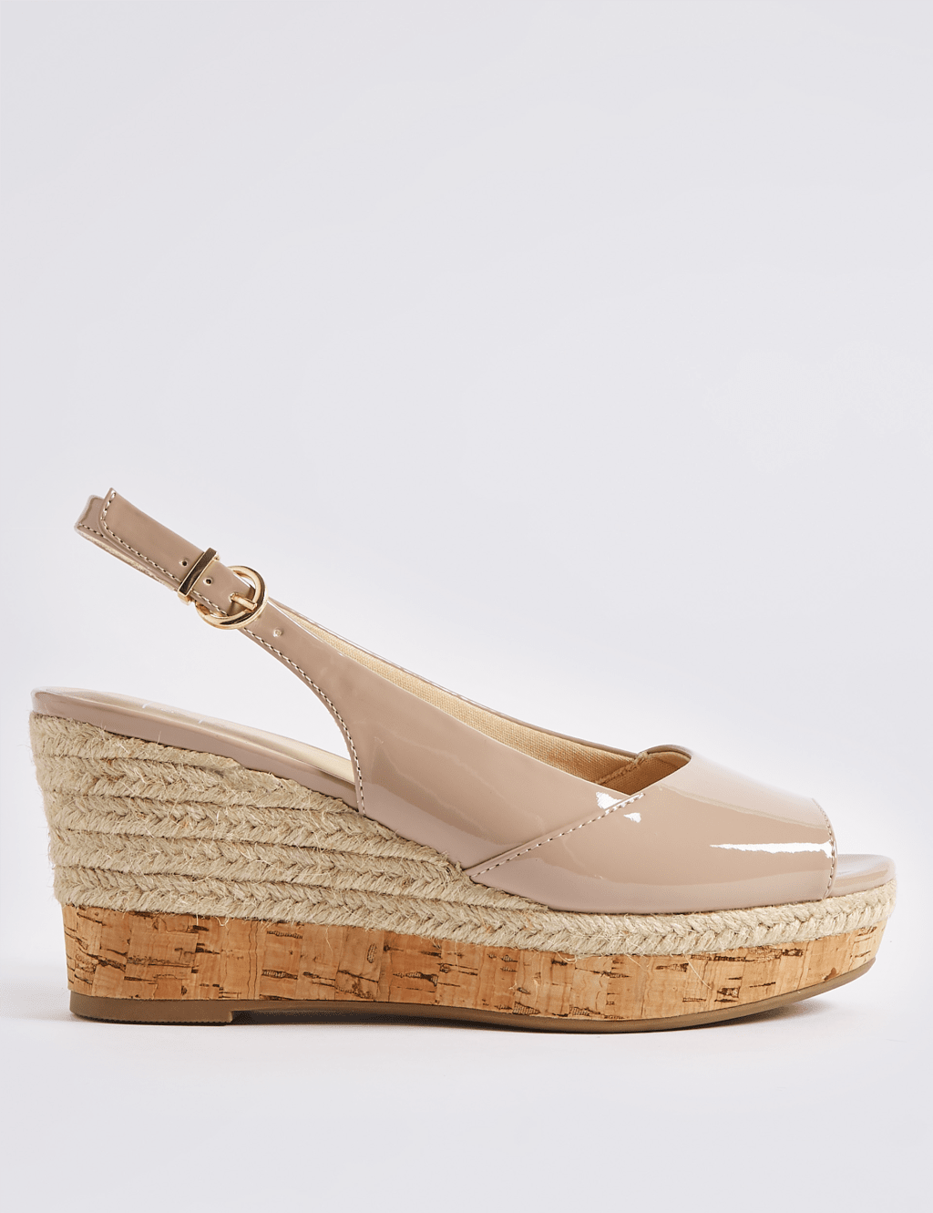 Wide Fit Wedge Heel Peep Toes Espadrilles 2 of 6