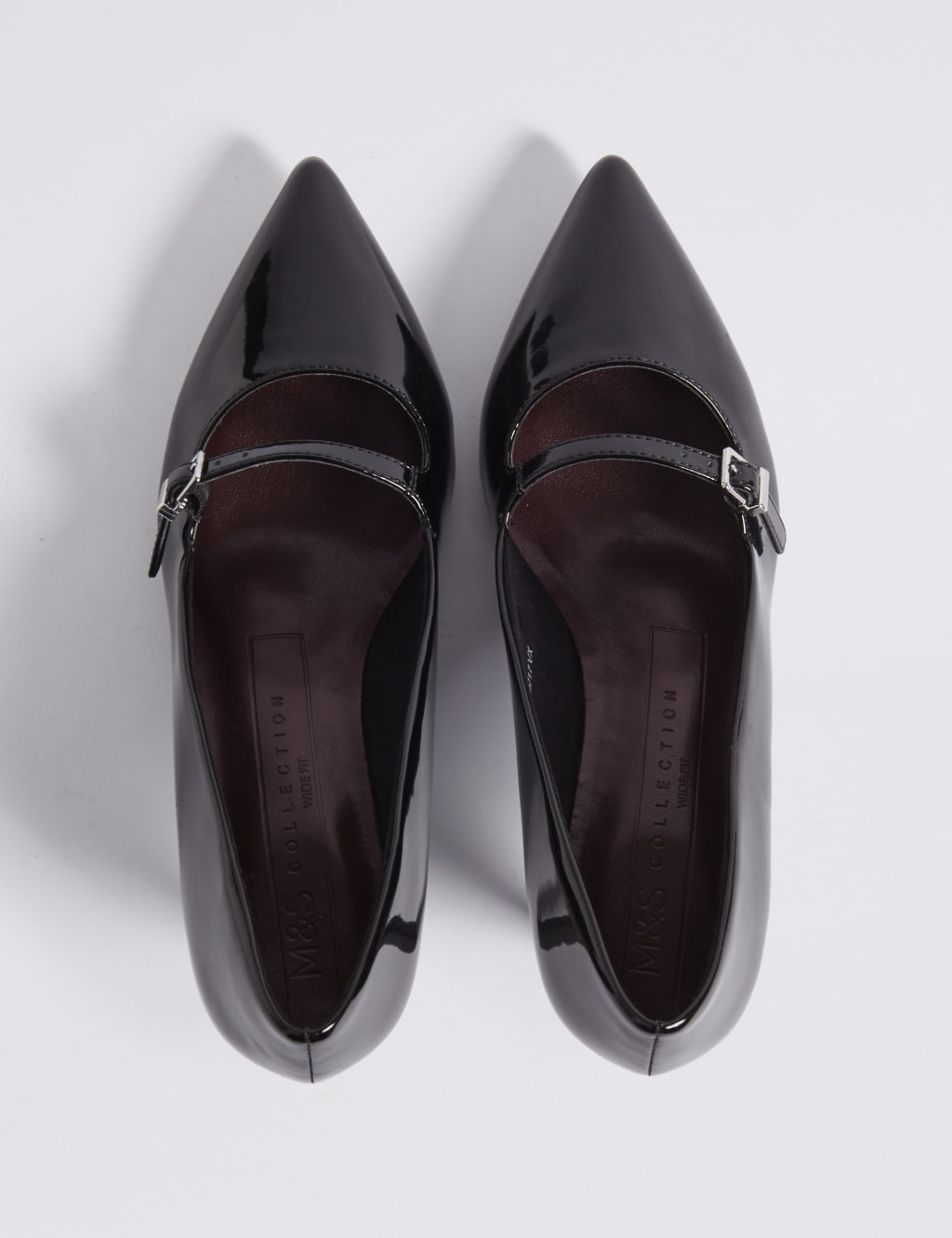 Wide Fit Kitten Heel Bar Court Shoes 4 of 6