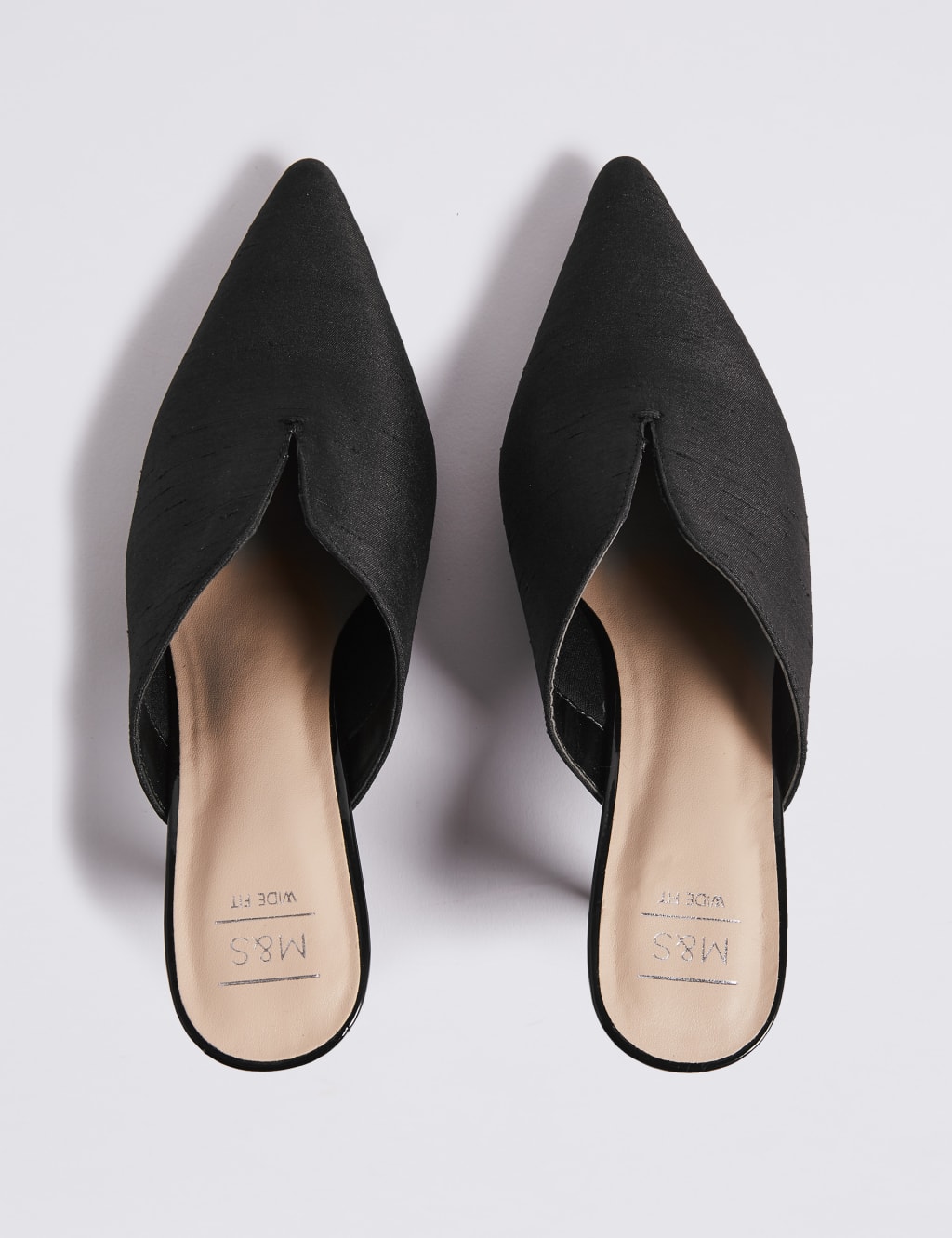 Wide Fit Kitten Heel Mule Shoes M S Collection M S