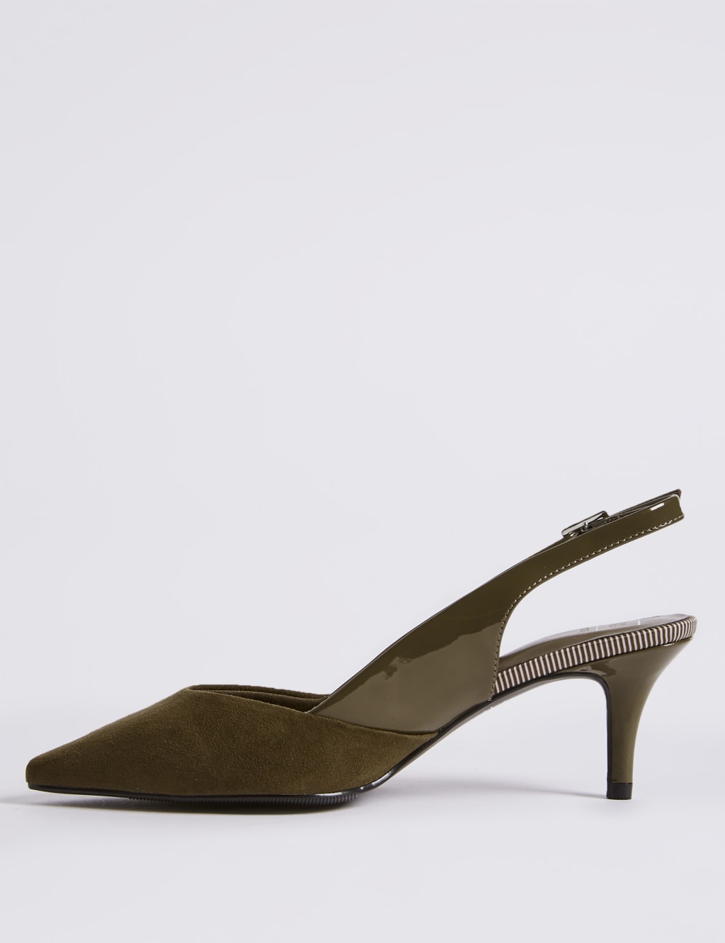 Wide Fit Kitten Heel Slingback Court Shoes 5 of 6