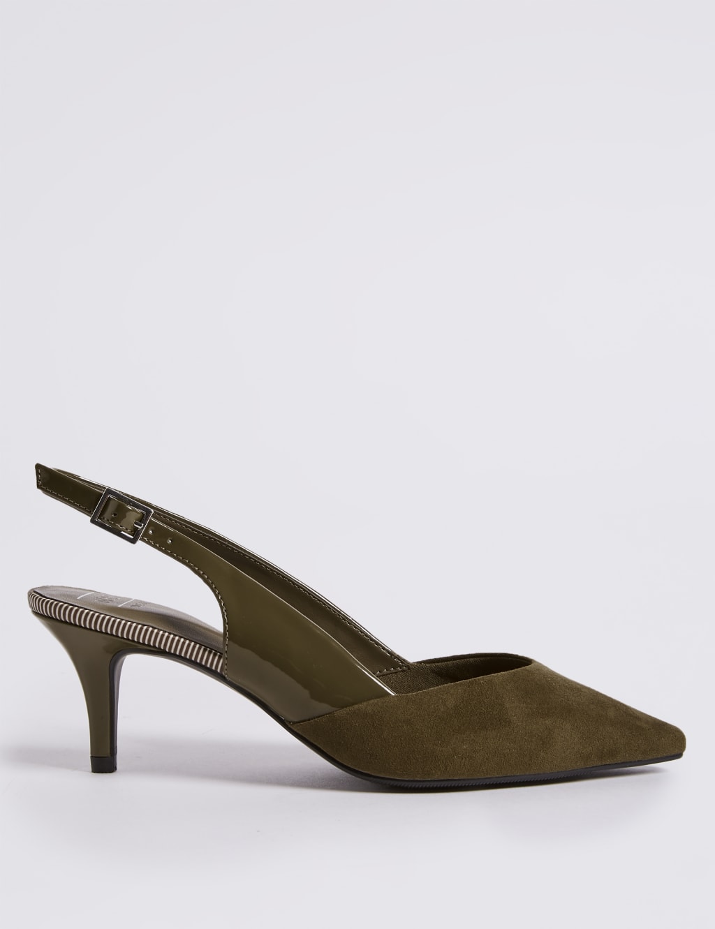 Wide Fit Kitten Heel Slingback Court Shoes 2 of 6