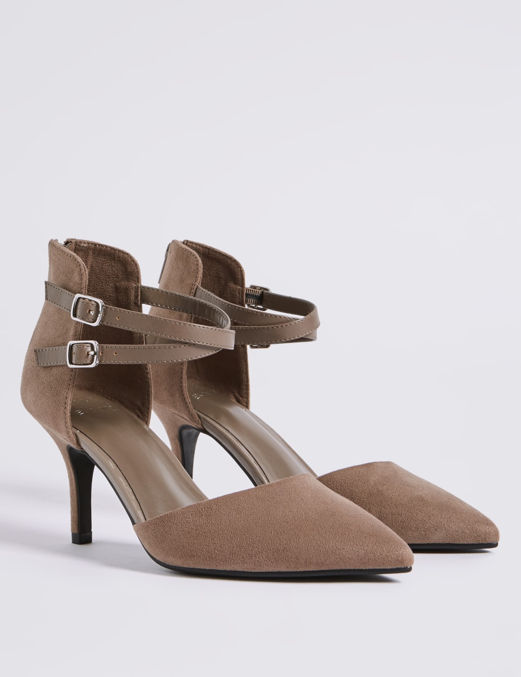 Extra Wide Fit High Heel Strap Court Shoes 3 of 6