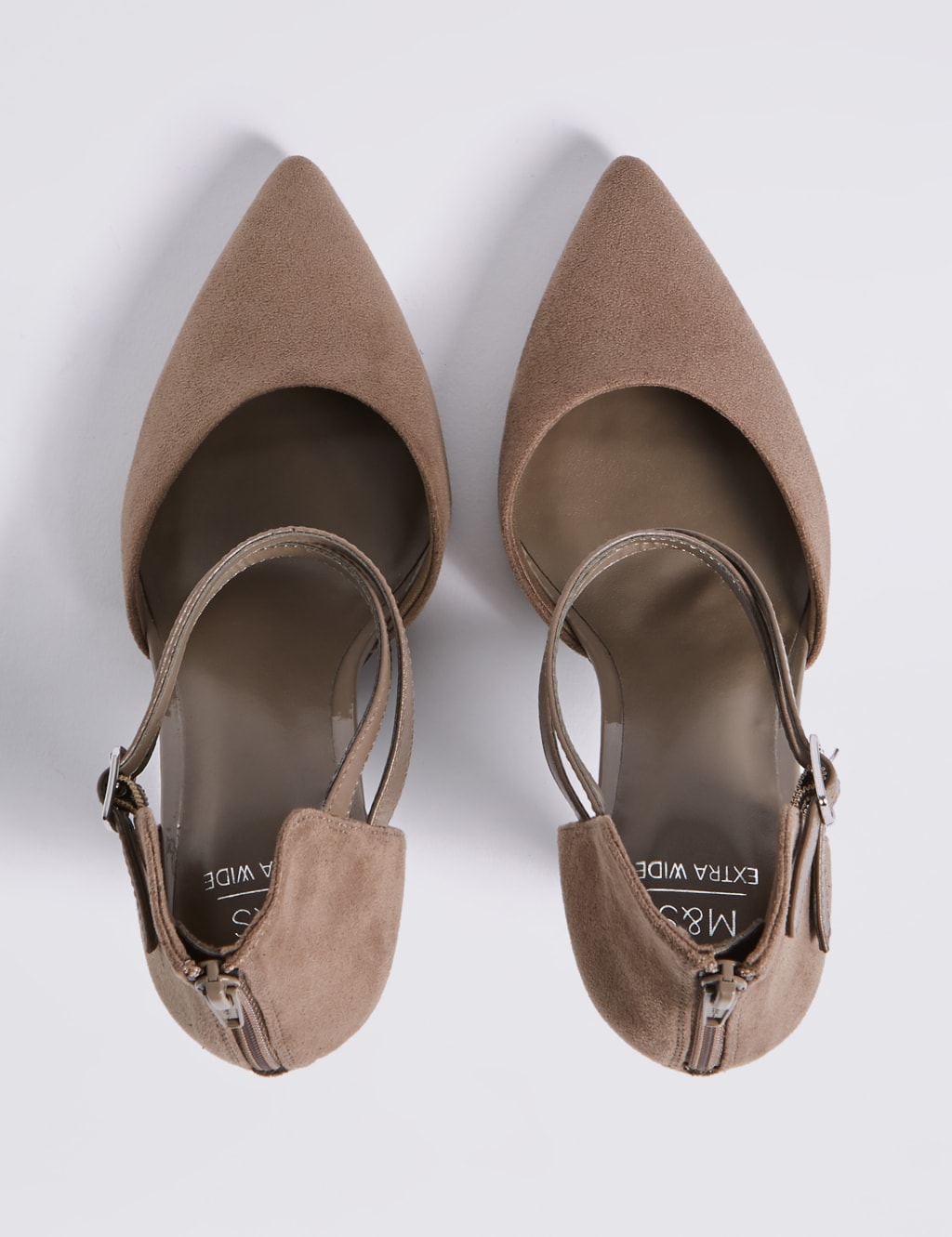 Extra Wide Fit High Heel Strap Court Shoes CURVE M S