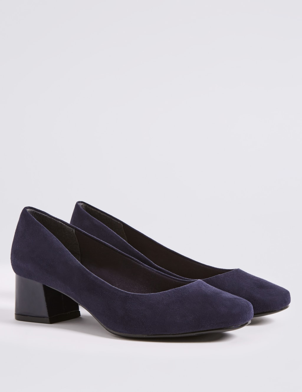 Wide Fit Block Heel Court Shoes 3 of 6