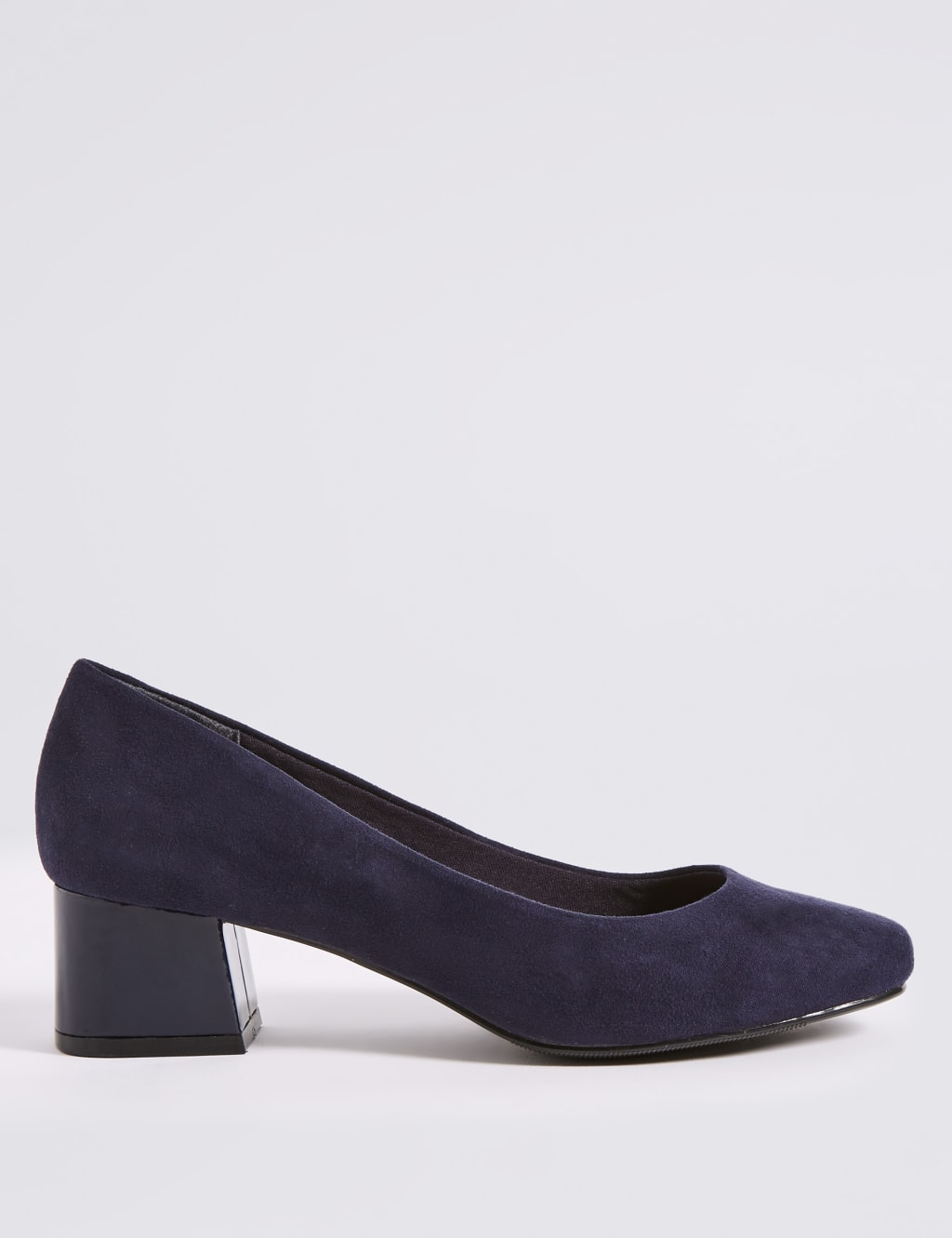 Wide Fit Block Heel Court Shoes 2 of 6