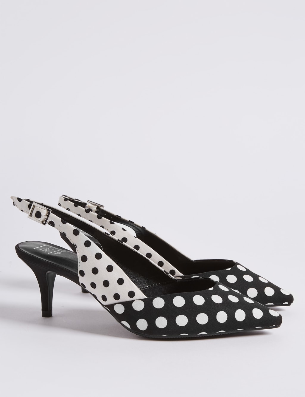 Wide Fit Kitten Heel Slingback Court Shoes 3 of 6