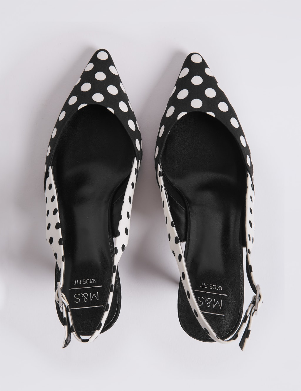 Wide Fit Kitten Heel Slingback Court Shoes 4 of 6