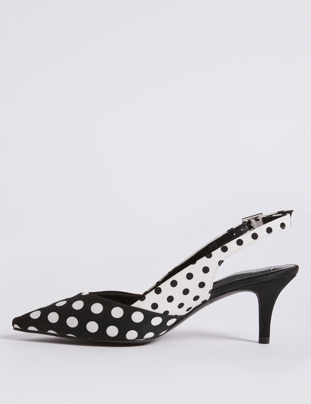 Wide Fit Kitten Heel Slingback Court Shoes 5 of 6