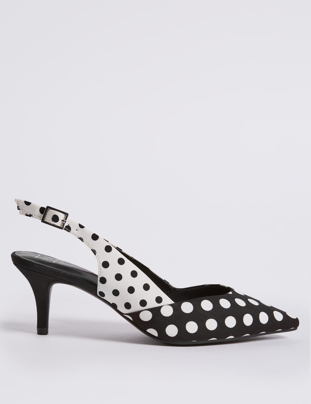 Wide Fit Kitten Heel Slingback Court Shoes 2 of 6