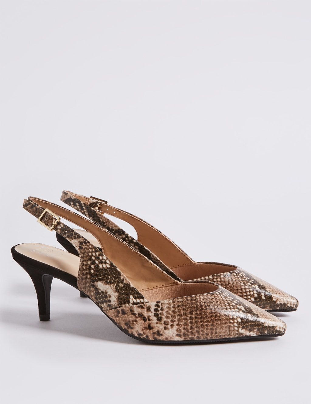 Wide Fit Kitten Heel Slingback Court Shoes 3 of 6
