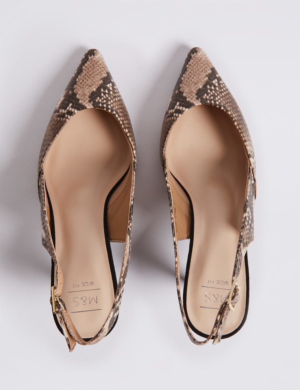 Wide Fit Kitten Heel Slingback Court Shoes 4 of 6