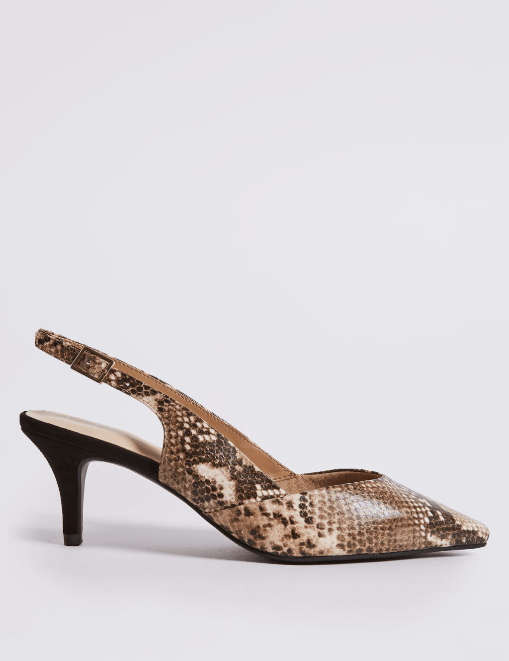 Wide Fit Kitten Heel Slingback Court Shoes 2 of 6