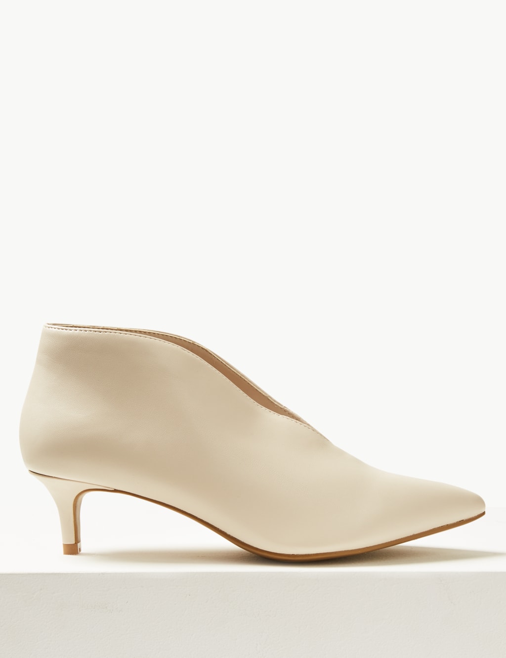 Kitten heel v cut shoe boots shop
