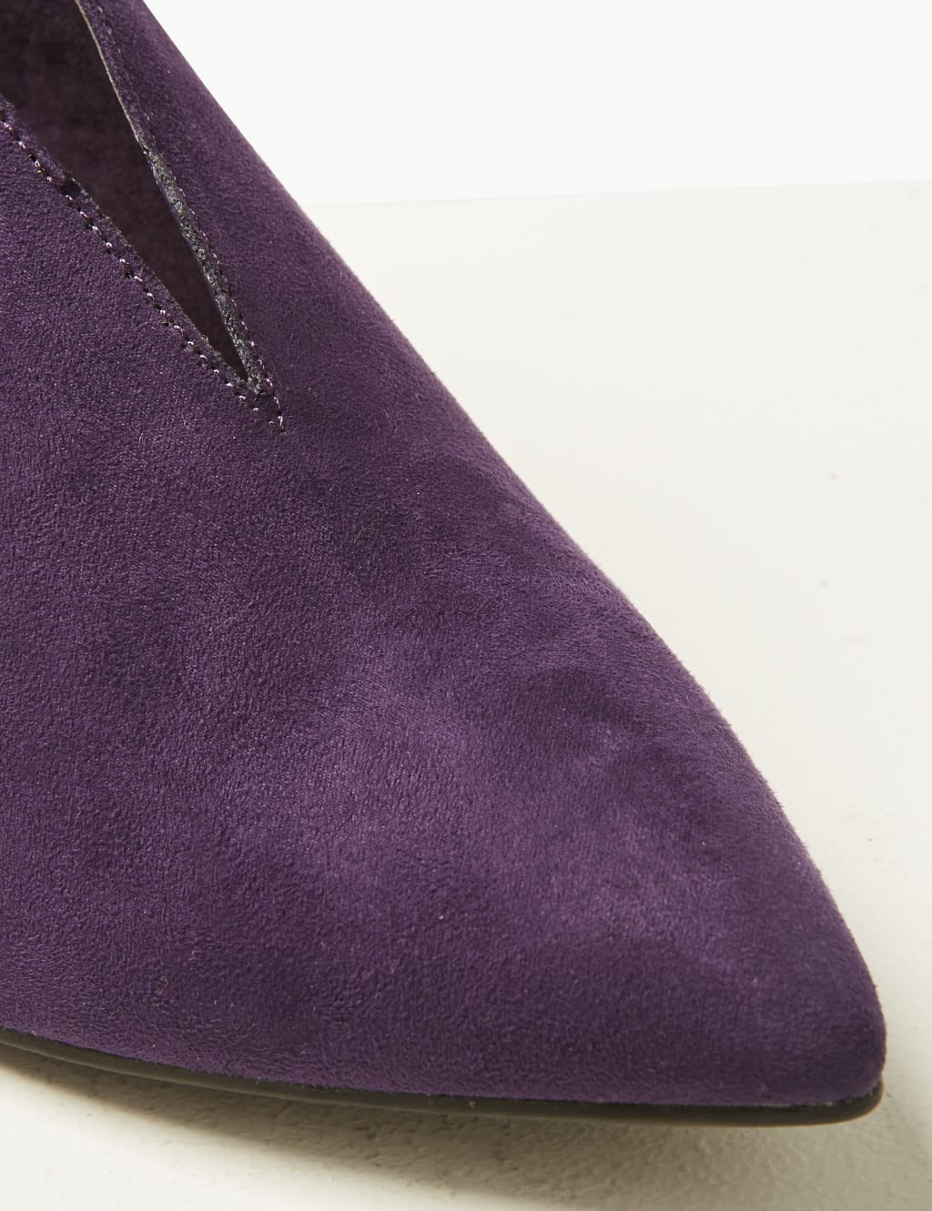 Kitten heel v cut shoe boots top