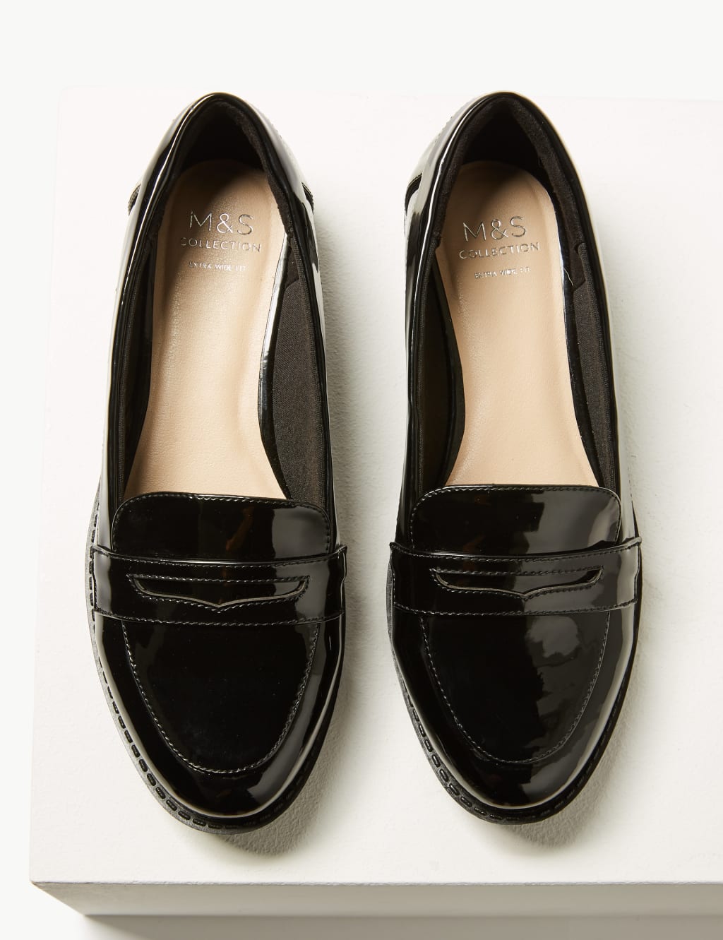 Extra Wide Fit Block Heel Penny Loafers 4 of 6