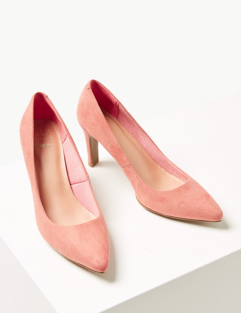 Marks and spencer pink court shoes hotsell