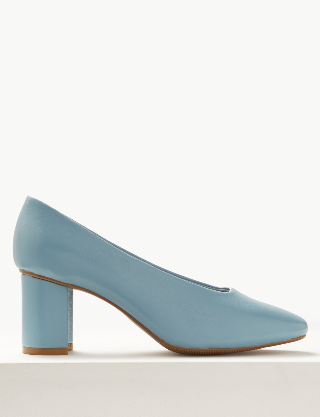 Wide Fit High Front Square Toe Court Shoes 2 of 5